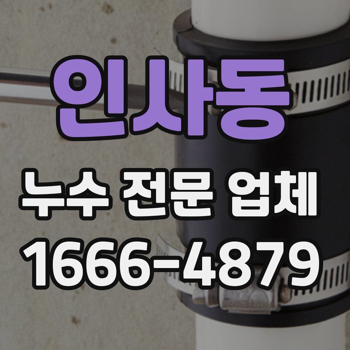 인사동 누수 전문 업체