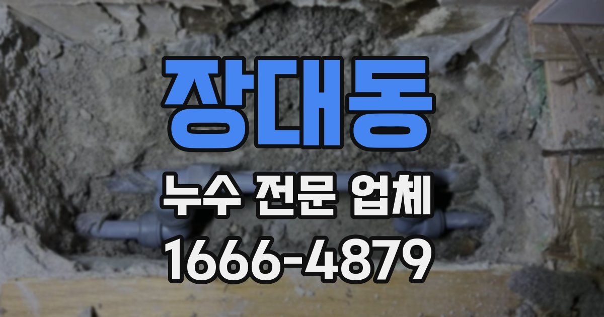 장대동 누수 전문 업체