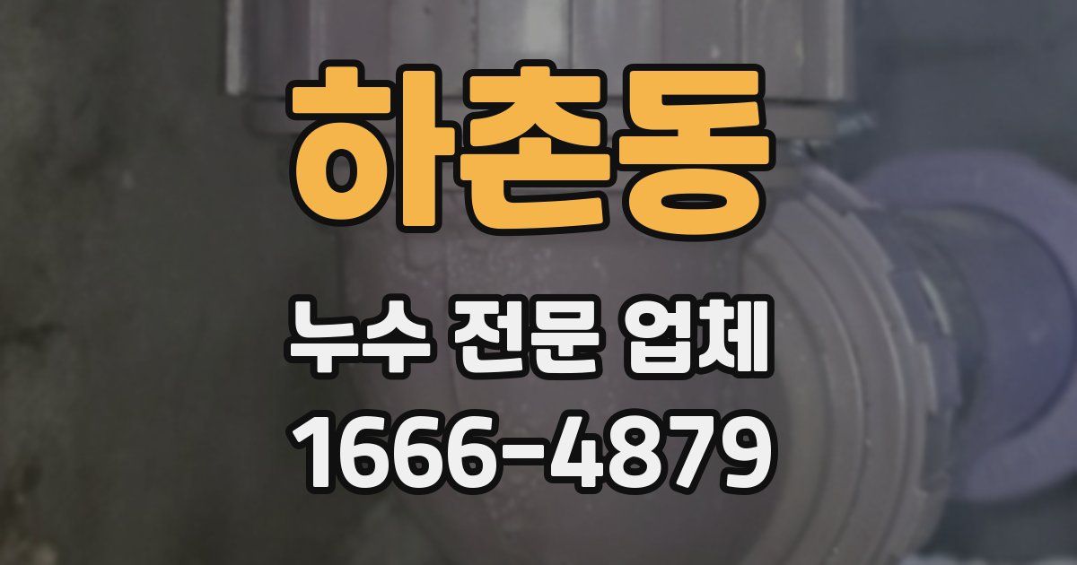 하촌동 누수 전문 업체