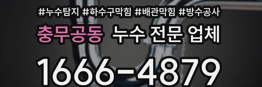 충무공동 누수 전문 업체