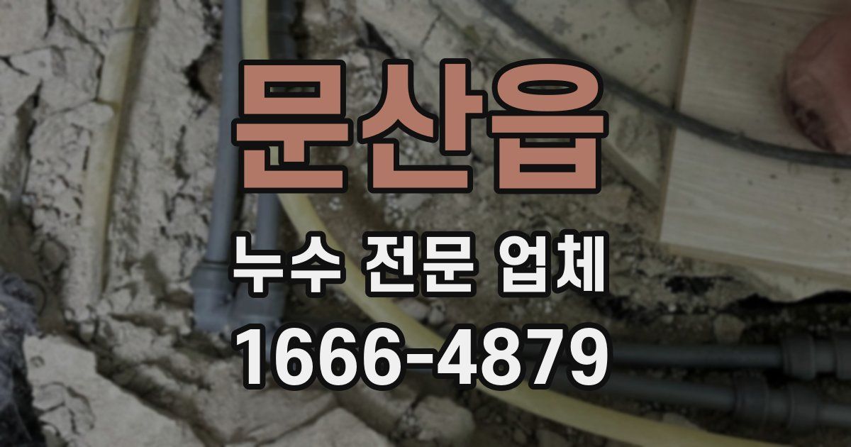 문산읍 누수 전문 업체