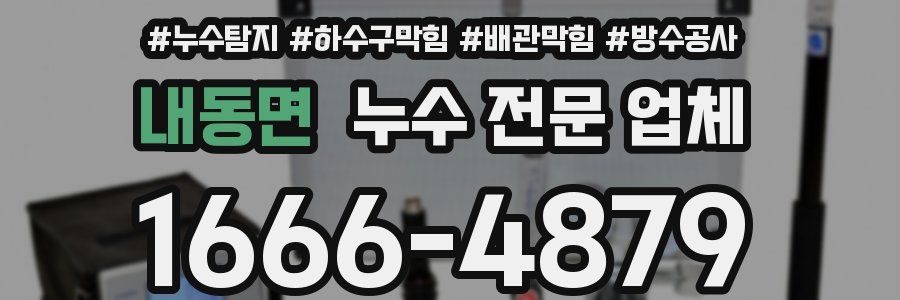 내동면 누수 전문 업체