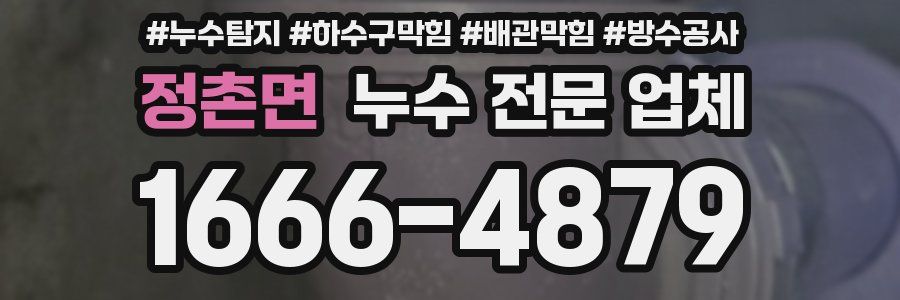 정촌면 누수 전문 업체