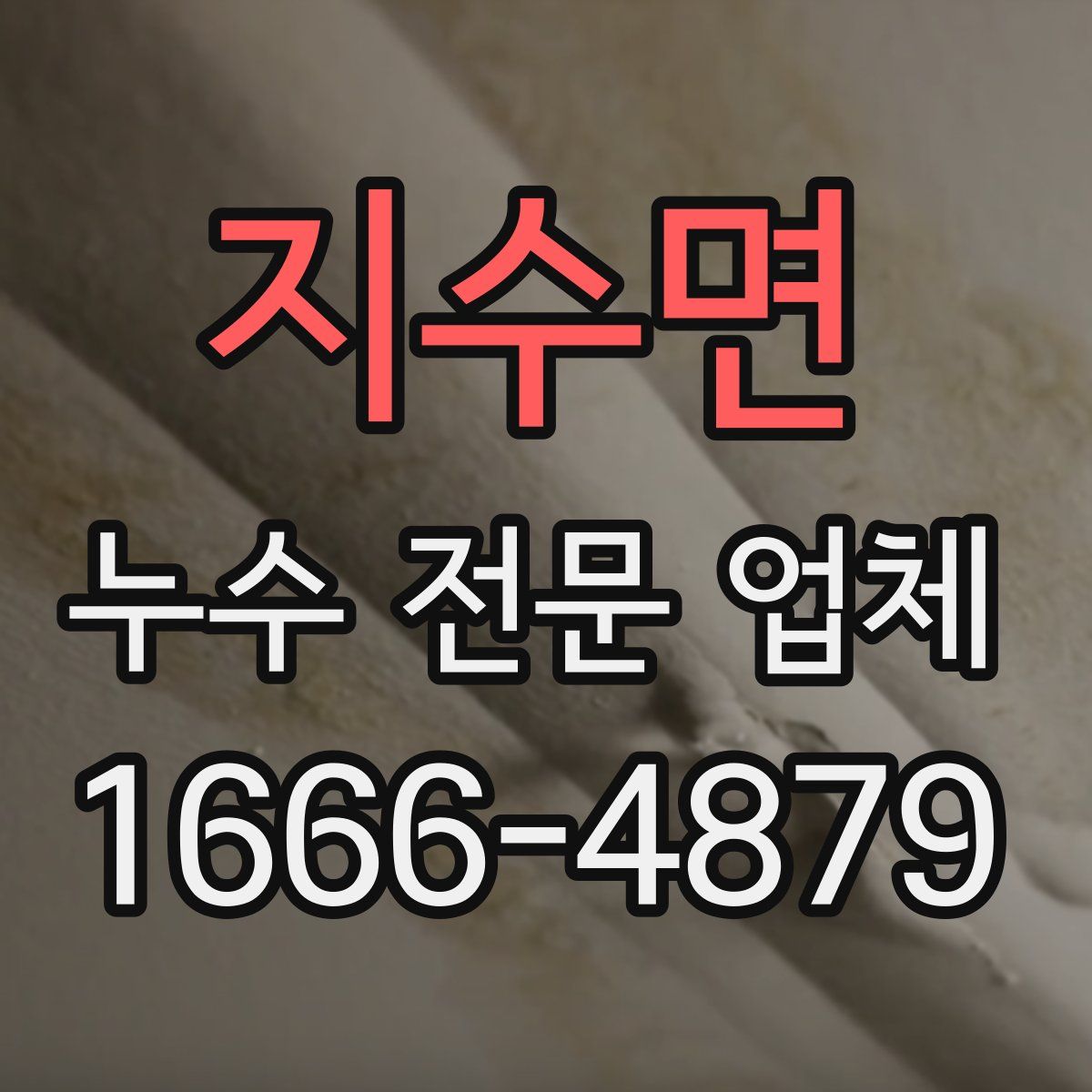 지수면 누수 전문 업체