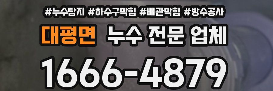 대평면 누수 전문 업체