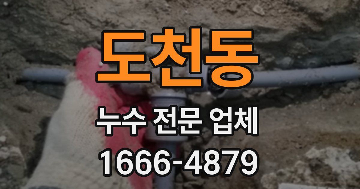 도천동 누수 전문 업체