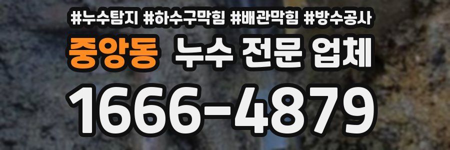 중앙동 누수 전문 업체