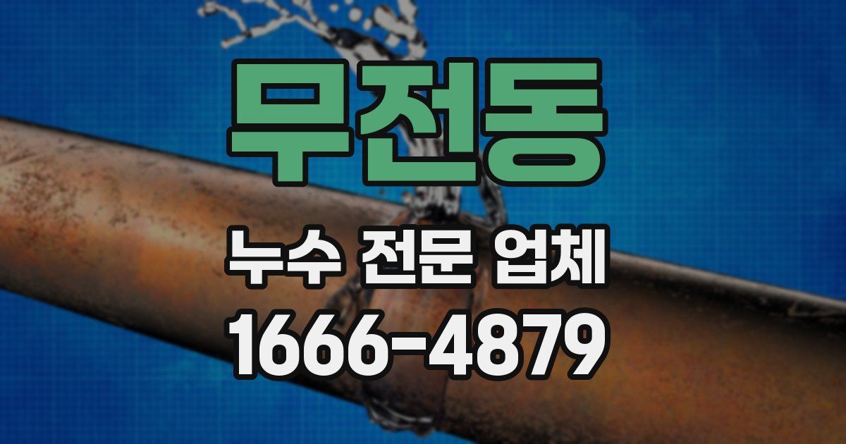 무전동 누수 전문 업체