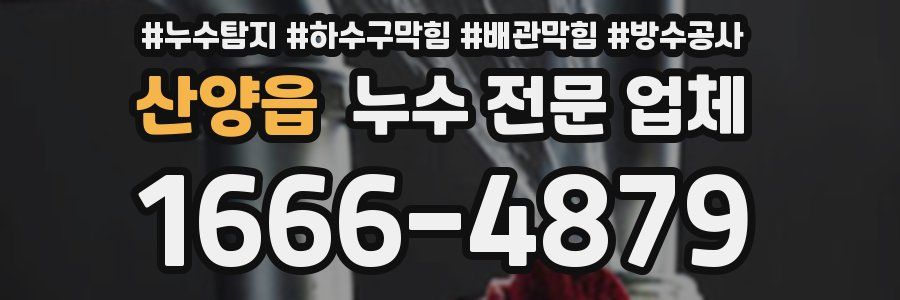 산양읍 누수 전문 업체