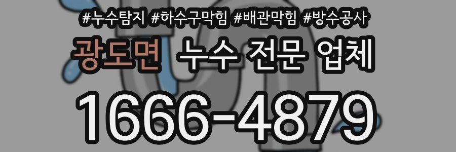 광도면 누수 전문 업체