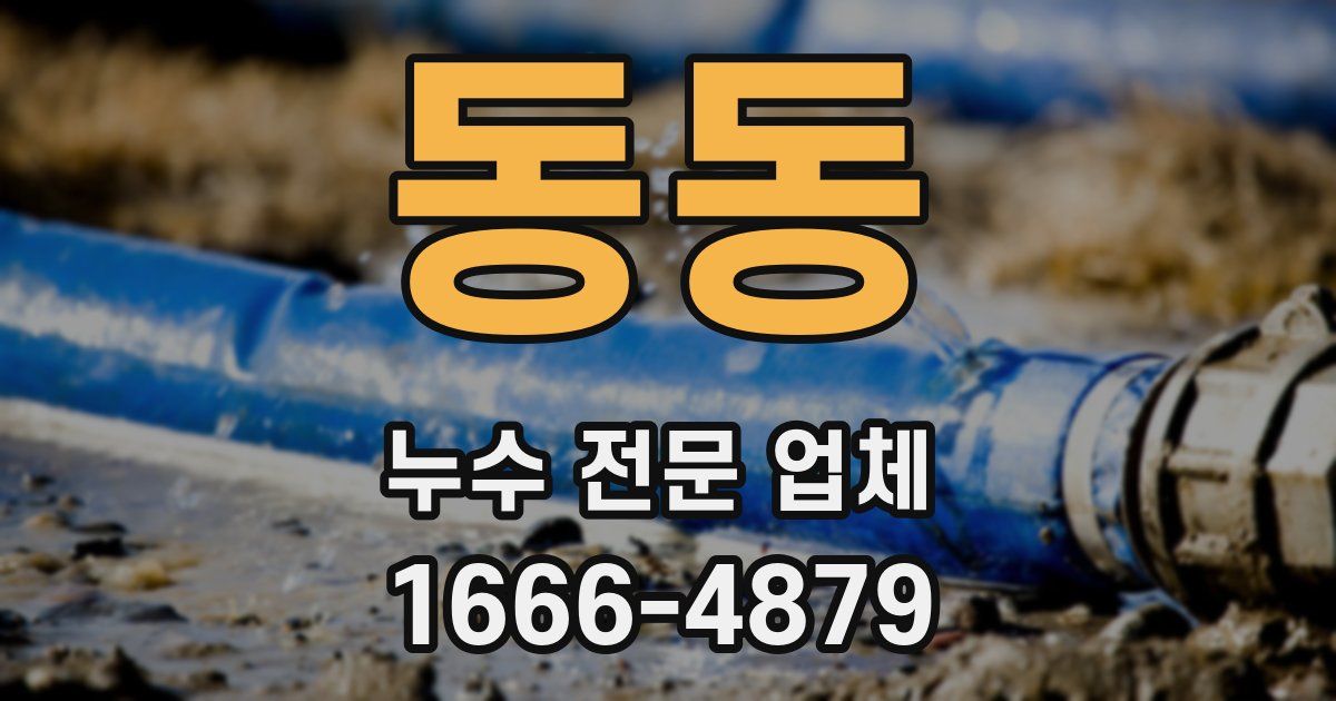 동동 누수 전문 업체