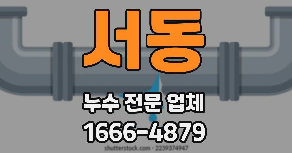 서동 누수 전문 업체