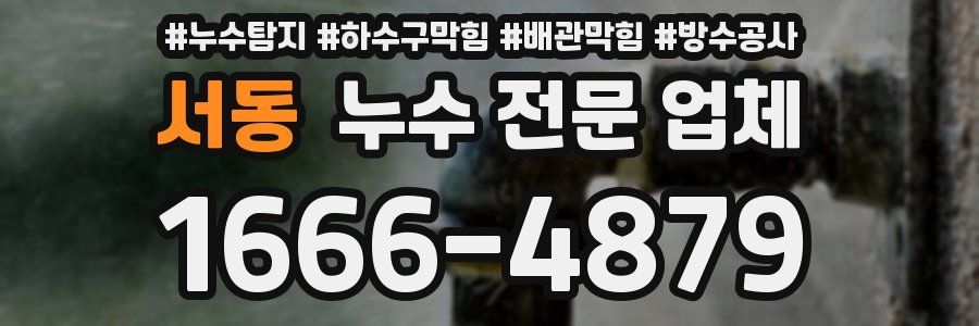 서동 누수 전문 업체