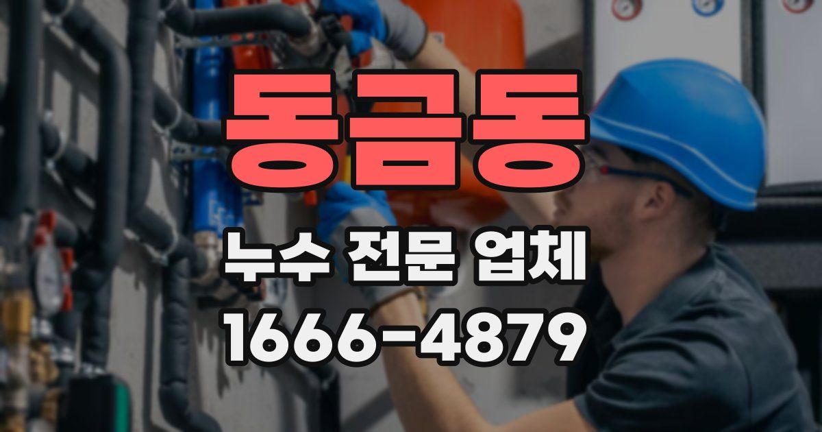 동금동 누수 전문 업체