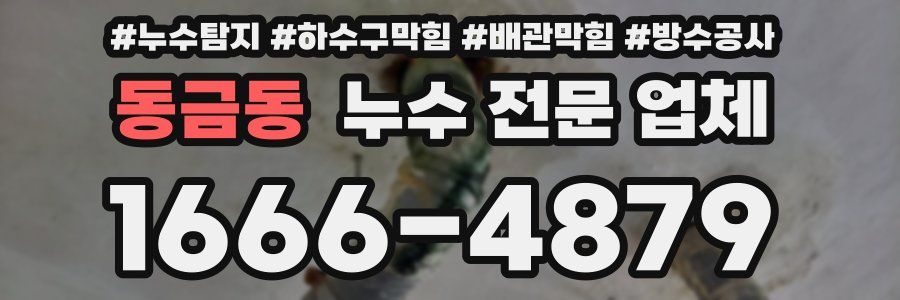 동금동 누수 전문 업체