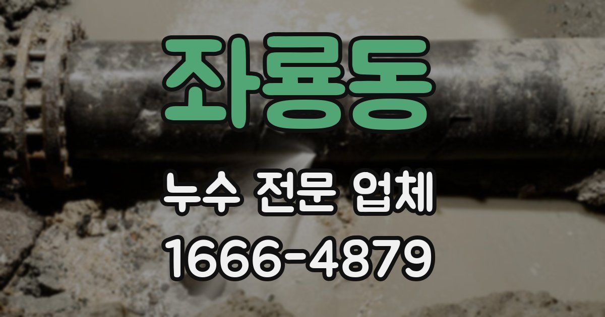 좌룡동 누수 전문 업체