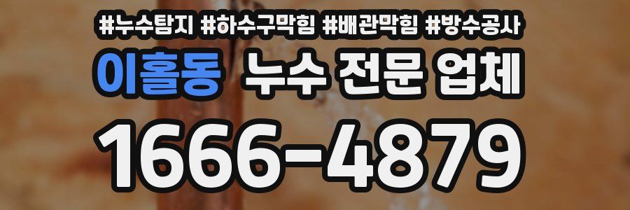 이홀동 누수 전문 업체