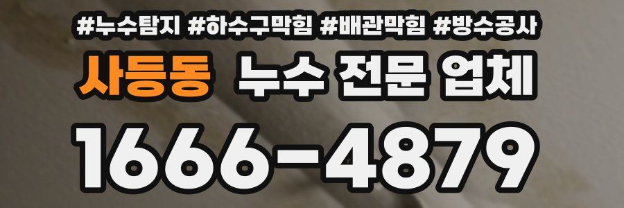 사등동 누수 전문 업체
