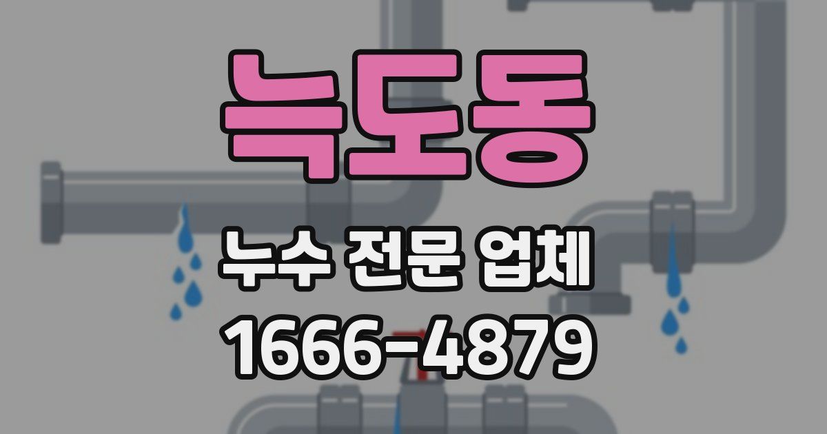 늑도동 누수 전문 업체
