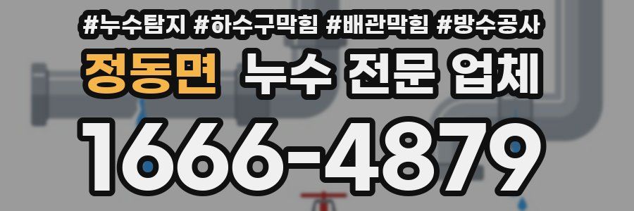 정동면 누수 전문 업체