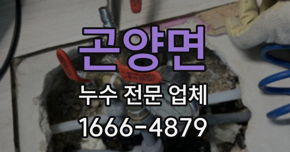 곤양면 누수 전문 업체