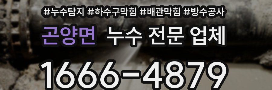 곤양면 누수 전문 업체