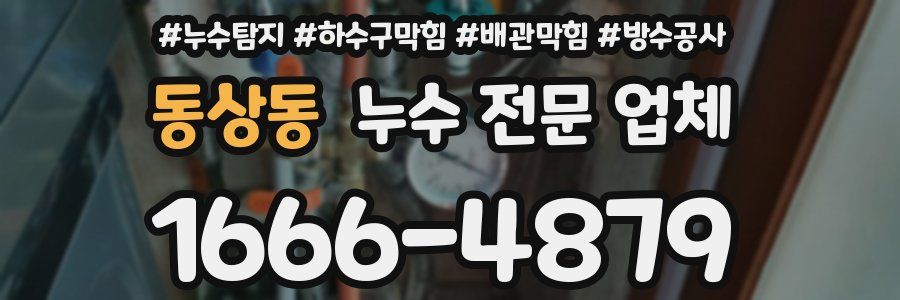 동상동 누수 전문 업체