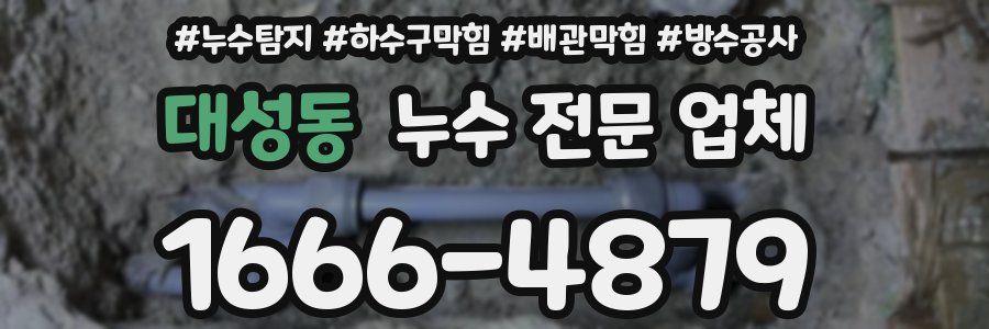 대성동 누수 전문 업체