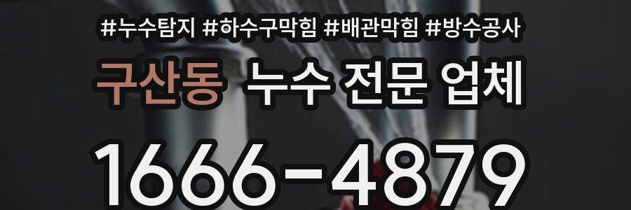 구산동 누수 전문 업체