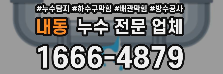 내동 누수 전문 업체