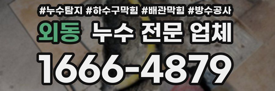 외동 누수 전문 업체