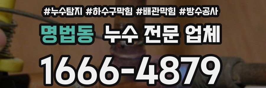 명법동 누수 전문 업체