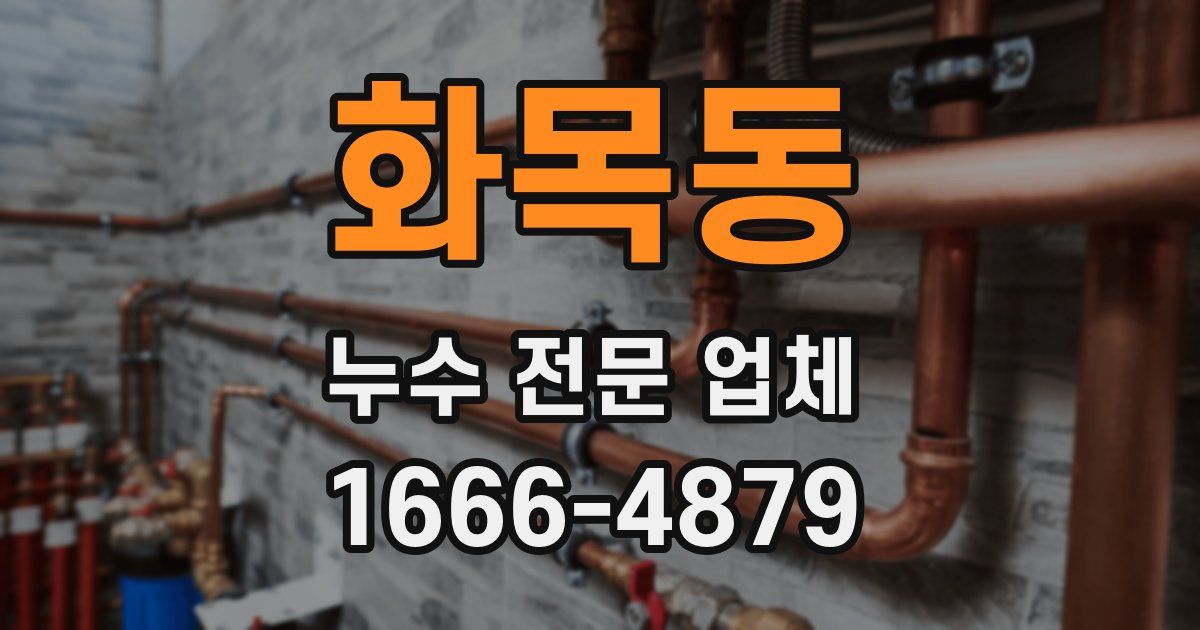 화목동 누수 전문 업체