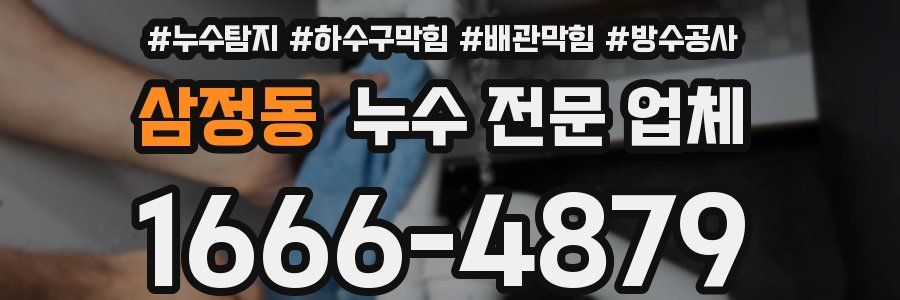 삼정동 누수 전문 업체