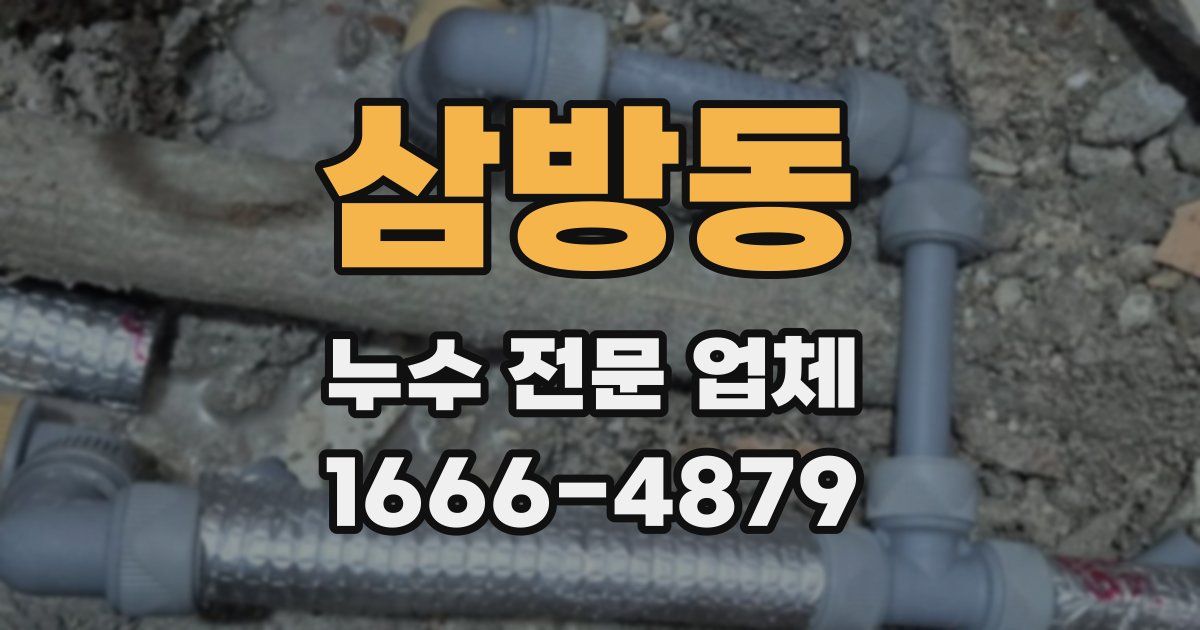 삼방동 누수 전문 업체