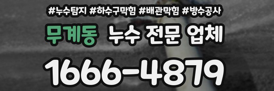 무계동 누수 전문 업체