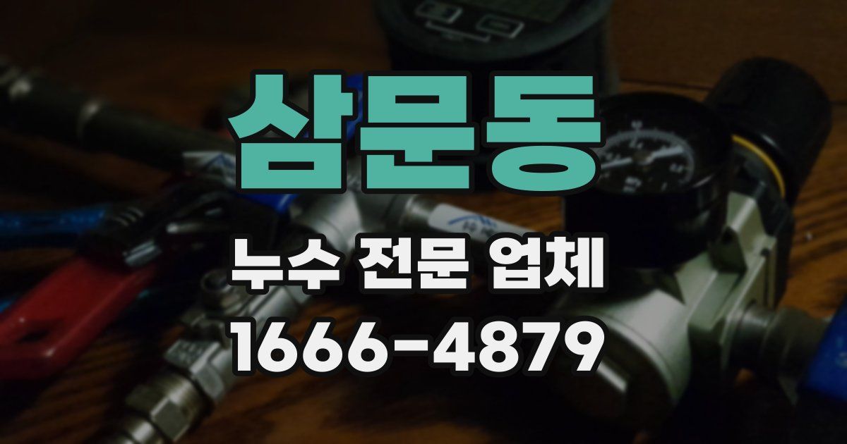 삼문동 누수 전문 업체