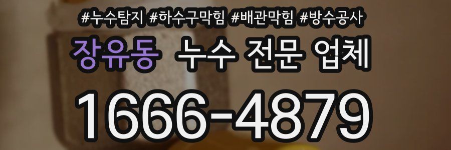 장유동 누수 전문 업체