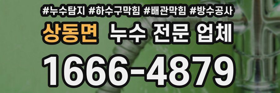 상동면 누수 전문 업체
