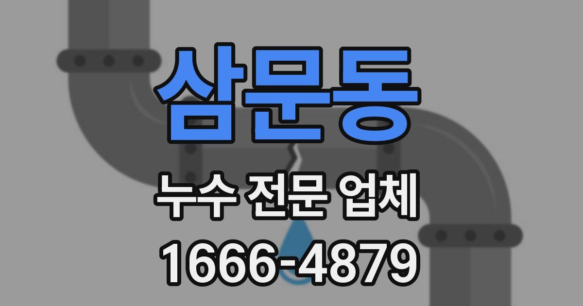 삼문동 누수 전문 업체