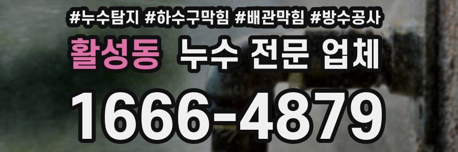 활성동 누수 전문 업체