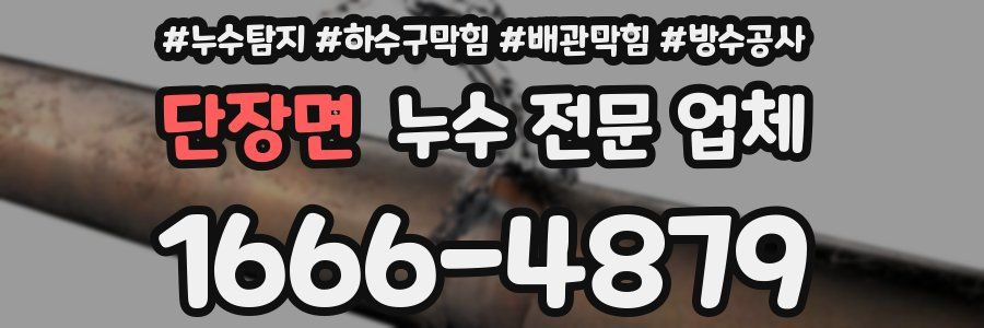 단장면 누수 전문 업체