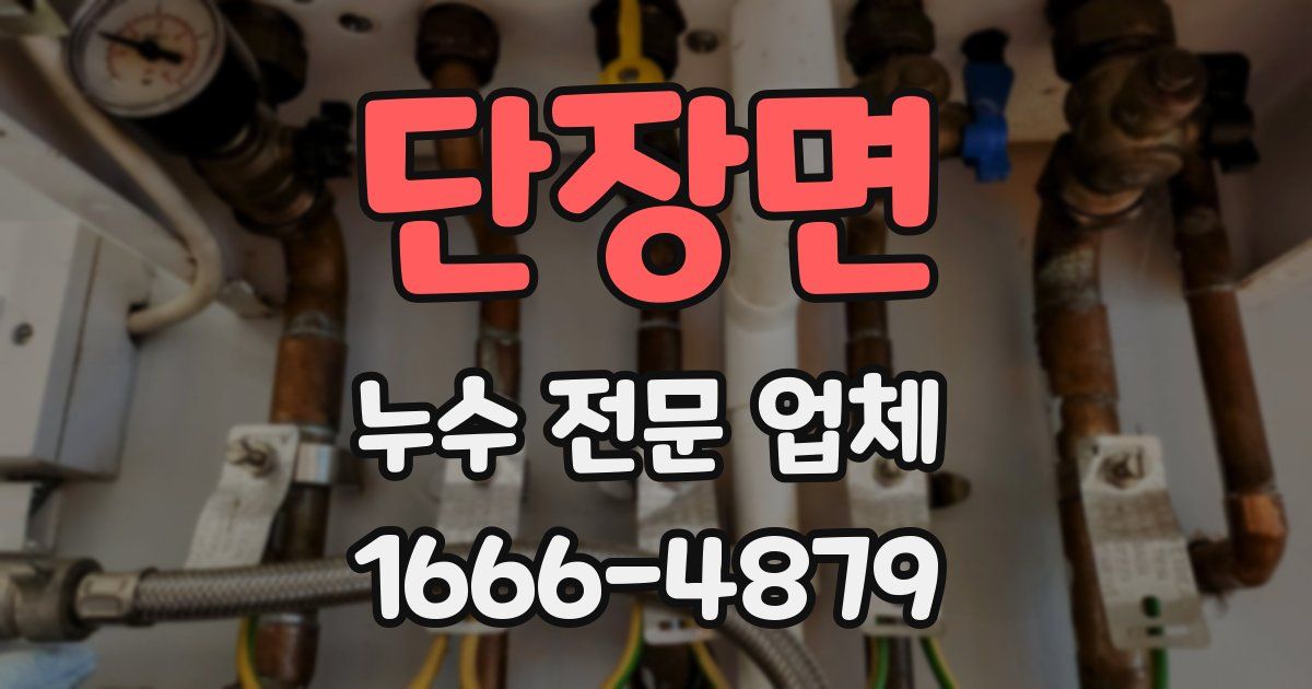 단장면 누수 전문 업체
