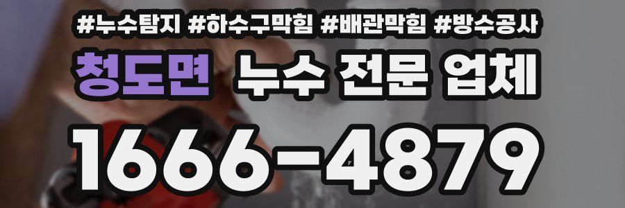 청도면 누수 전문 업체