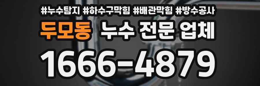 두모동 누수 전문 업체