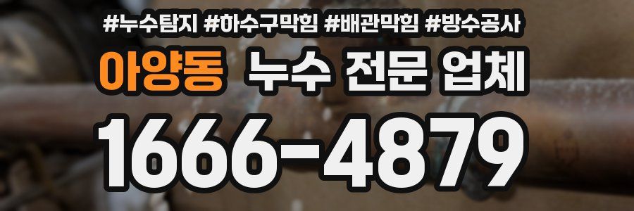 아양동 누수 전문 업체