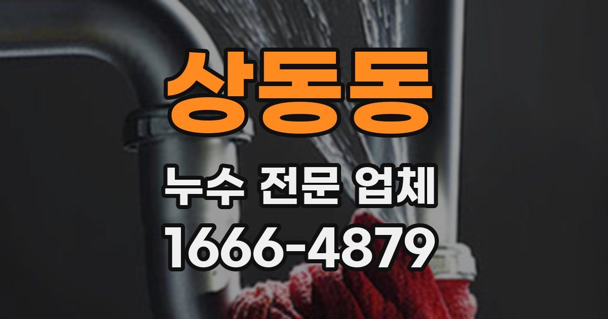 상동동 누수 전문 업체