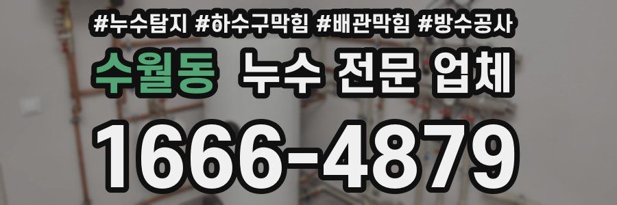 수월동 누수 전문 업체