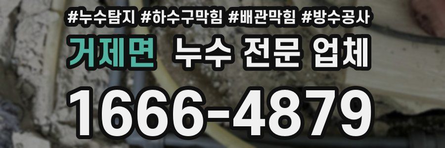 거제면 누수 전문 업체
