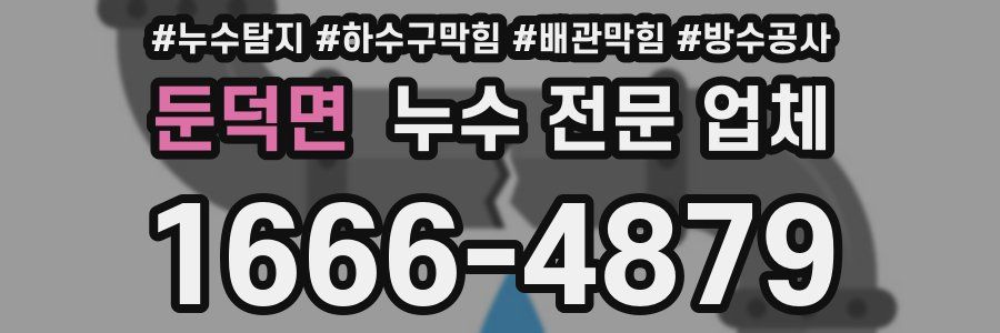 둔덕면 누수 전문 업체